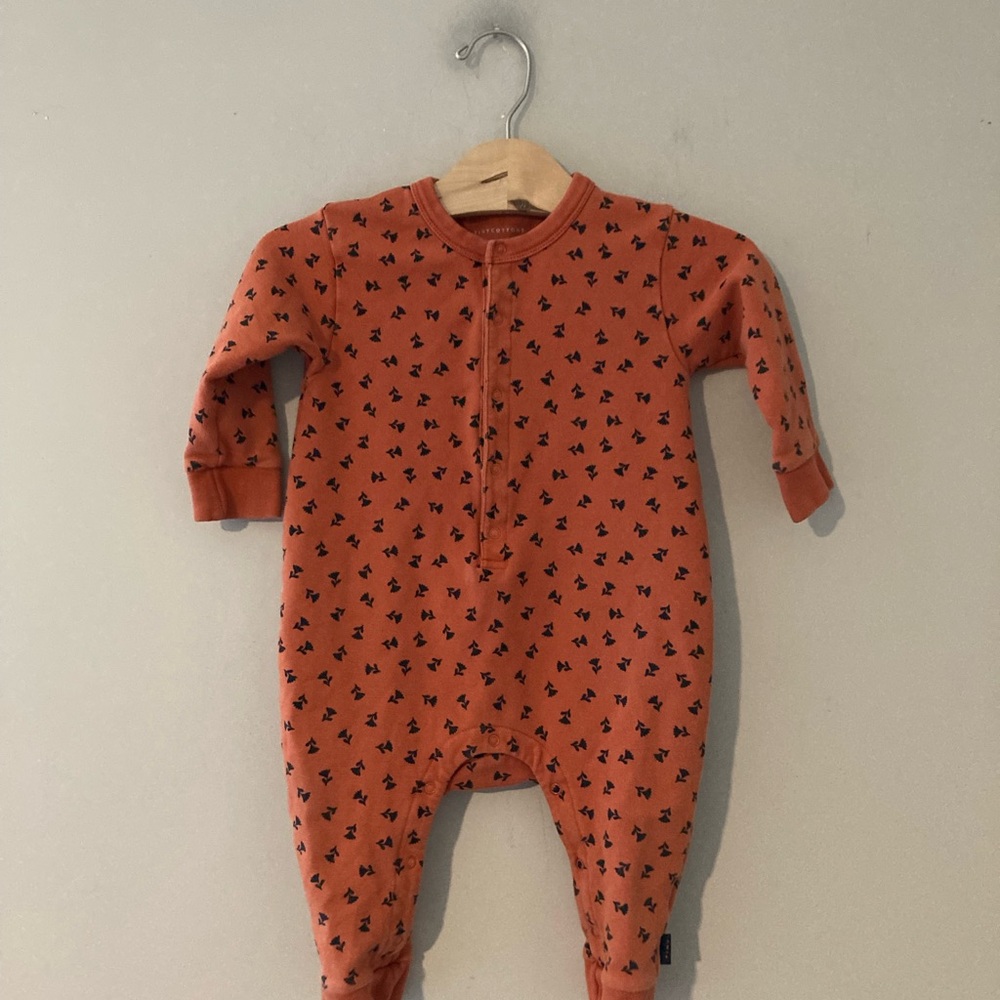 $27 ADD ON tinycottons long-sleeve‎ floral romper 12M Zara Kyte Baby Rylee +Cru